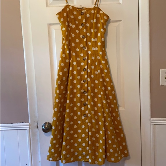 Dresses & Skirts - 50’s style yellow and white polkadots dress.